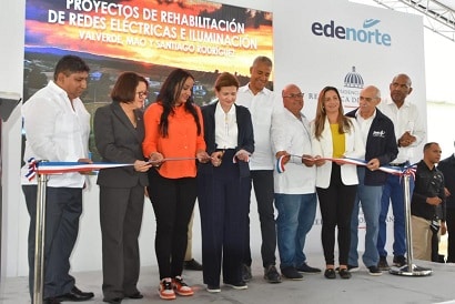 Vicepresidenta y Edenorte inauguran obras beneficiarán 23,675 familias en Valverde