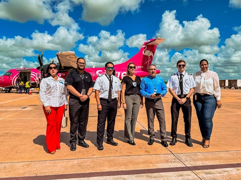 Aeropuerto de La Romana recibe vuelo inaugural de Silver Airways desde San Juan, Puerto Rico